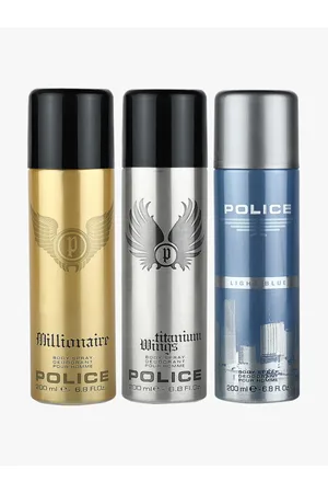 Police Millionaire+Wings Titanium+Light Blue Deo Set (3X200ml)