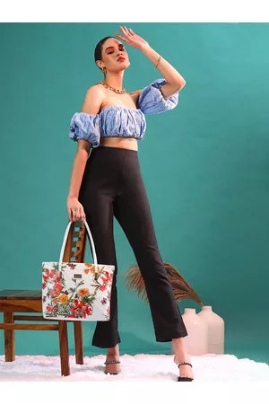KLEIO Floral Printed Shoulder Tote Bag