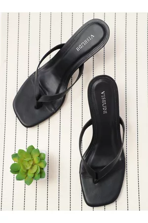 Vishudh Women Black Embellished Sandals