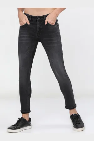 Highlander Men Grey Tapered Fit Light Fade Stretchable Jeans