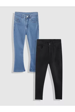 MANZON Girls Pack of 2 Slim Fit Stretchable Jeans