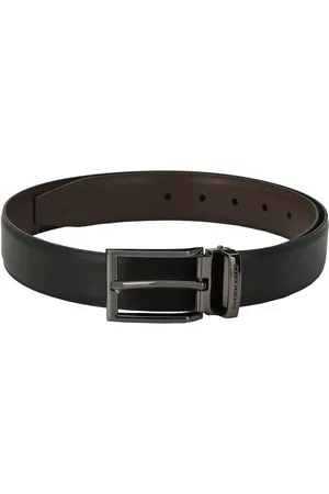 Pacific Men Black & Brown Textured Reversible Belt