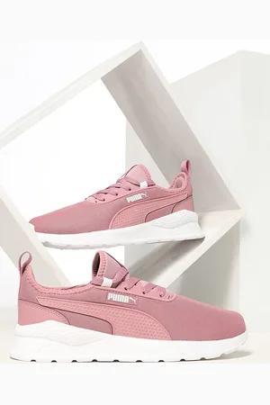 PUMA Women Pink Lace-Up Textile Sneakers