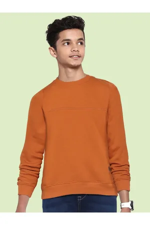 Roadster Boys Rust Orange Solid Sweatshirt