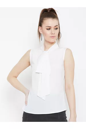 Berrylush Women White Solid Top