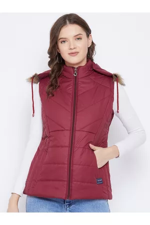 VERO AMORE Women Maroon Insulator Parka Jacket