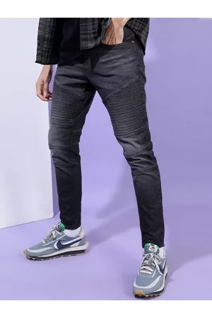 LocoMotive Men Black Tapered Fit Mid-Rise Clean Look Stretchable Jeans