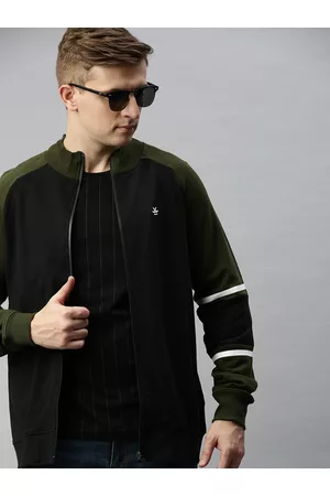 WROGN Men Black Slim Fit Solid Sweatshirt