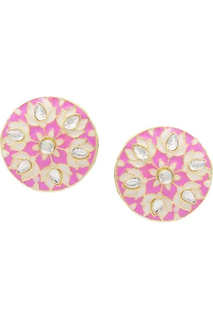 Asmitta Jewellery Pink Contemporary Studs Earrings