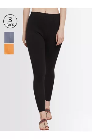 GRACIT Women Pack of 3 Solid Ankle-Length Leggings