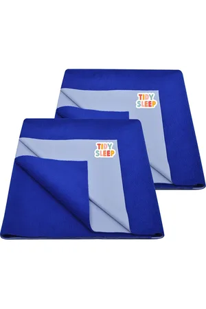 TIDY SLEEP Kids Set Of 2 Blue Water Proof Mattress Protector