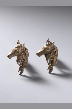 COSA NOSTRAA Bronze-Toned The Royal Horse Cufflinks