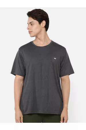 Wildcraft Men Grey Solid T-shirt