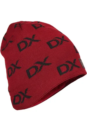 iSWEVEN Unisex Red & Black Inside fur thick Beanie