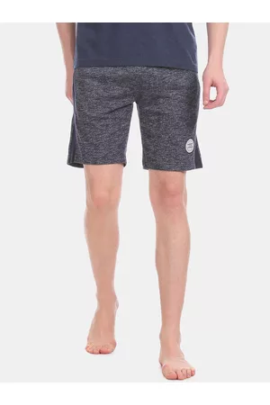 U.S. Polo Assn. Men Grey Solid Lounge Shorts I679-195-PL