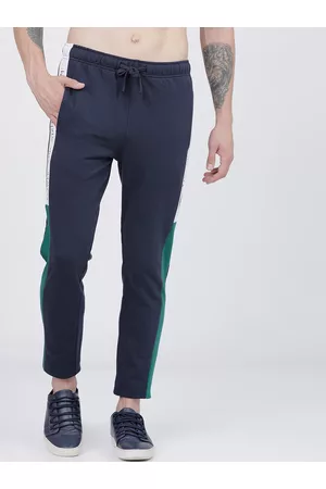 LocoMotive Men Navy Blue Solid Slim-Fit Track Pants