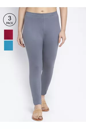 GRACIT Women Cotton Ankle Length Leggings Pack Of 3