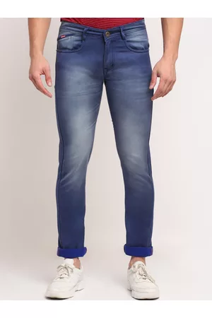 Rodamo Men Blue Slim Fit Heavy Fade Stretchable Jeans