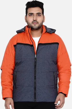 John Pride Men Plus Size Colourblocked Padded Jacket