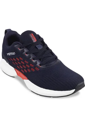 Metro Men Blue Woven Design Sneakers