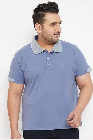 Instafab Men Blue Solid Polo Collar T-shirt