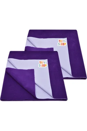 TIDY SLEEP Kids Set Of 2 Violet Water Proof Mattress Protector