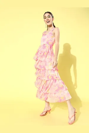 Sera Women Pretty Pink Floral Dress