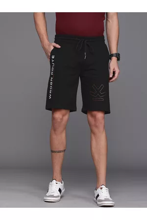 WROGN Men Black Solid Regular Fit Shorts