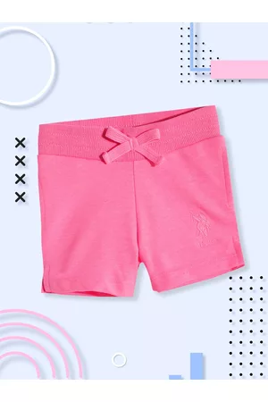 Ralph Lauren U S Polo Assn Kids Girls Pink Shorts