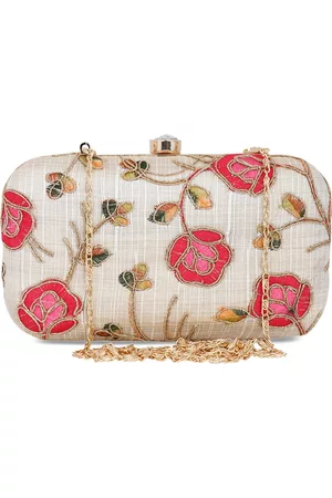 Anekaant Women Multicoloured Embroidered Clutches