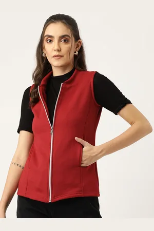 BRINN Women Maroon Tailored Jacket