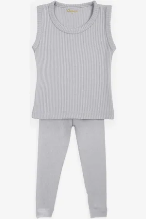 Kanvin Boys Grey Ribbed Thermal Set