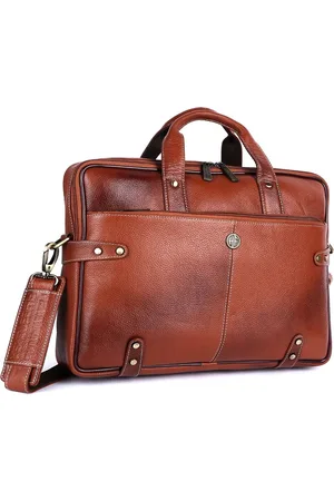 HAMMONDS FLYCATCHER Men Tan Leather Laptop Bag