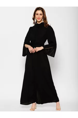 KASSUALLY Women Black Solid Maxi Dress