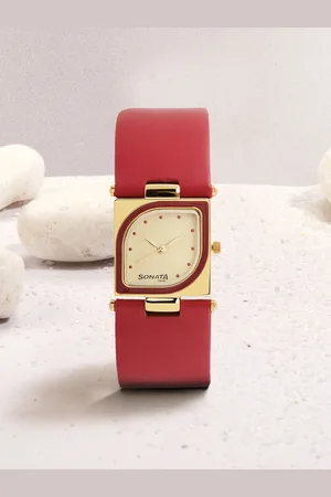 Sonata Yuva Gents Women Red Analogue watch NL8919YL04