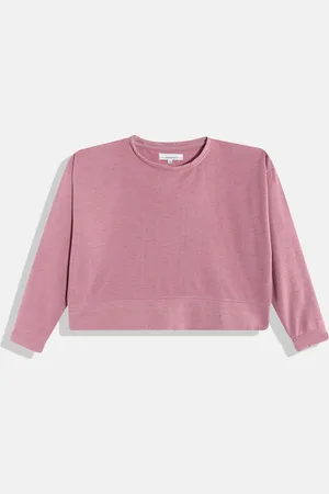 Roadster Girls Pink Solid Sweatshirt