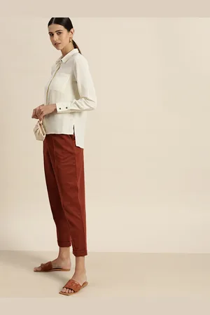 Invictus Women Off White Solid Casual Shirt