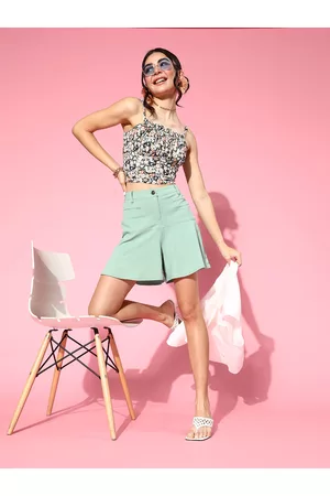 ATHENA Women Green Shorts