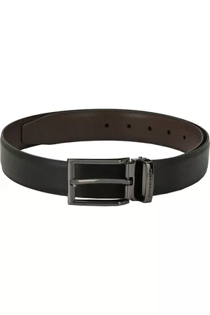 Pacific Men Black & Brown Solid Reversible Belt