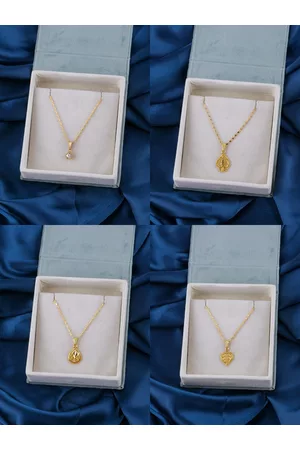 Brandsoon Set of 4 Gold-Toned Brass Gold-Plated Chain