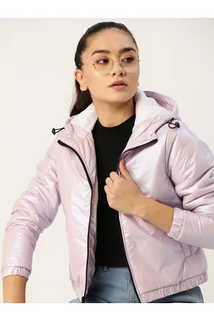 DressBerry Women Lavender Padded Jacket
