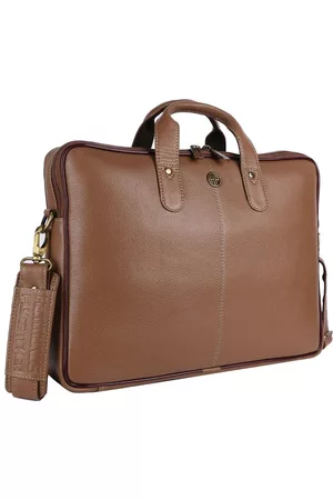 HAMMONDS FLYCATCHER Men Brown Leather Laptop Bag