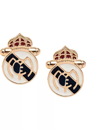 Bodha Gold-Toned & White Quirky Real Madrid Cufflink