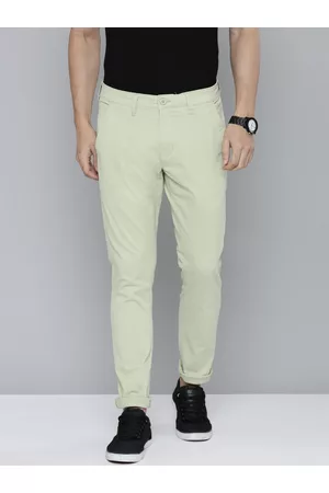 Flying Machine Men Green Comfort Slim Fit Chinos Trousers
