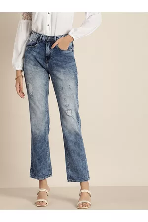 Moda Rapido Women Blue Heavy Fade Stretchable Slim Fit Casual Jeans