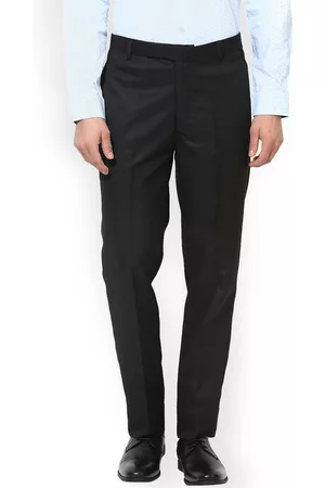 Hangup Men Black Formal Trousers