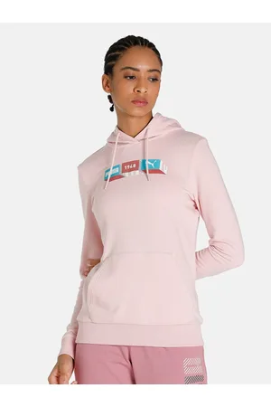 PUMA Women Pink Hooded Sweatshirt