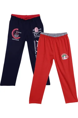 Sweet Angel Unisex Kids Pack Of 2 Solid Straight-Fit Track Pants