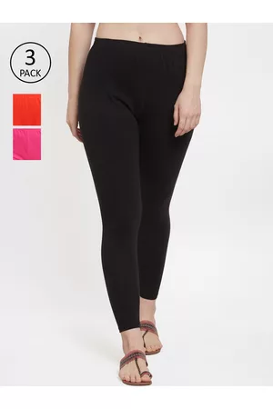 GRACIT Women Pack Of 3 Solid Ankle-Length leggings