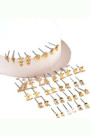 ToniQ Women Set of 20 Stud Earrings